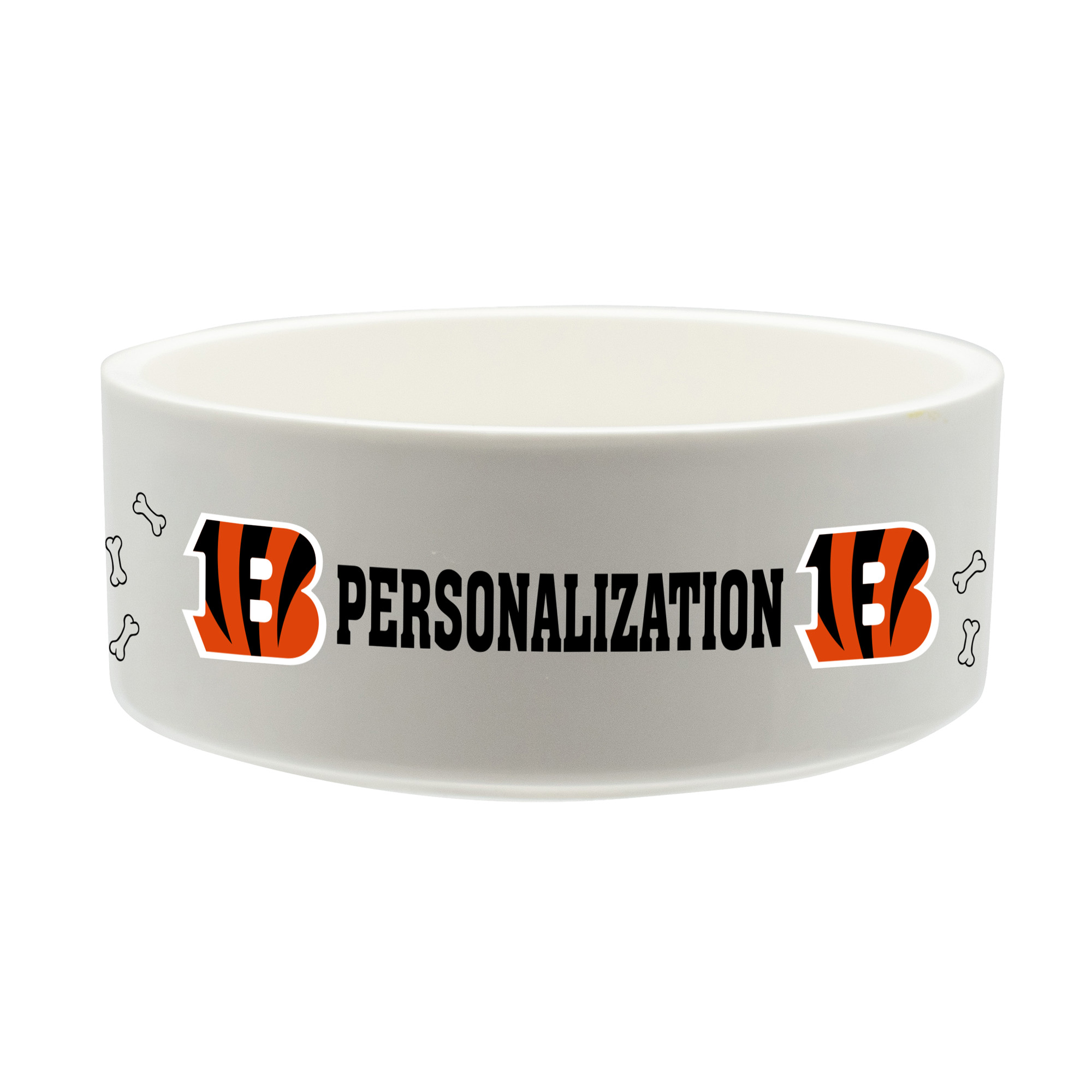 The Memory Company Cincinnati Bengals 35oz. Personalized Ceramic Pet Bowl