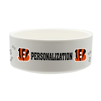 The Memory Company Cincinnati Bengals 35oz. Personalized Ceramic Pet Bowl