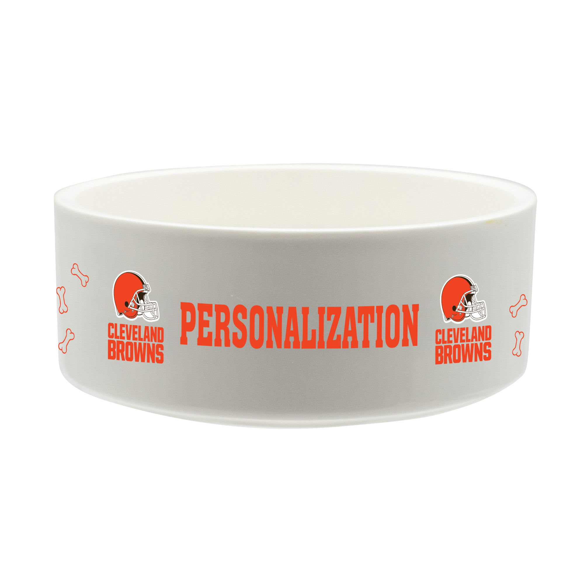 The Memory Company Cleveland Browns 35oz. Personalized Ceramic Pet Bowl