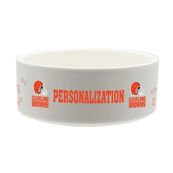The Memory Company Cleveland Browns 35oz. Personalized Ceramic Pet Bowl