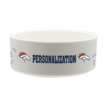 The Memory Company Denver Broncos 35oz. Personalized Ceramic Pet Bowl
