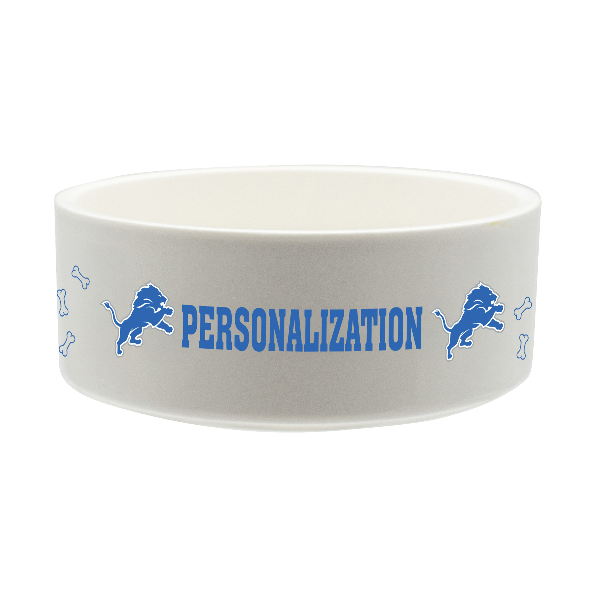 The Memory Company Detroit Lions 35oz. Personalized Ceramic Pet Bowl