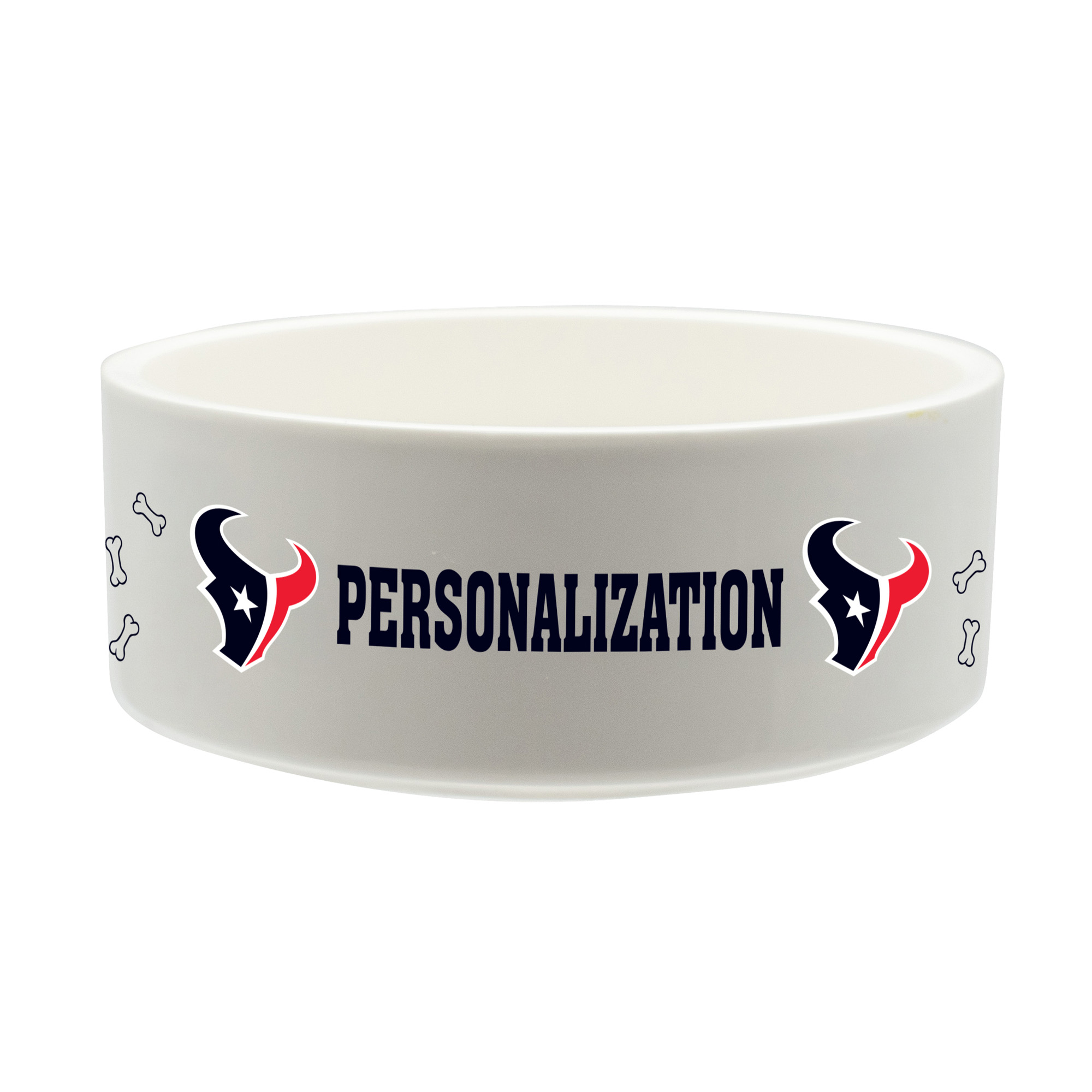 The Memory Company Houston Texans 35oz. Personalized Ceramic Pet Bowl