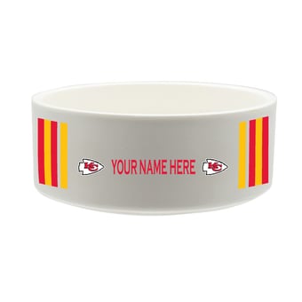 The Memory Company Kansas City Chiefs 35oz. Personalized Ceramic Pet Bowl