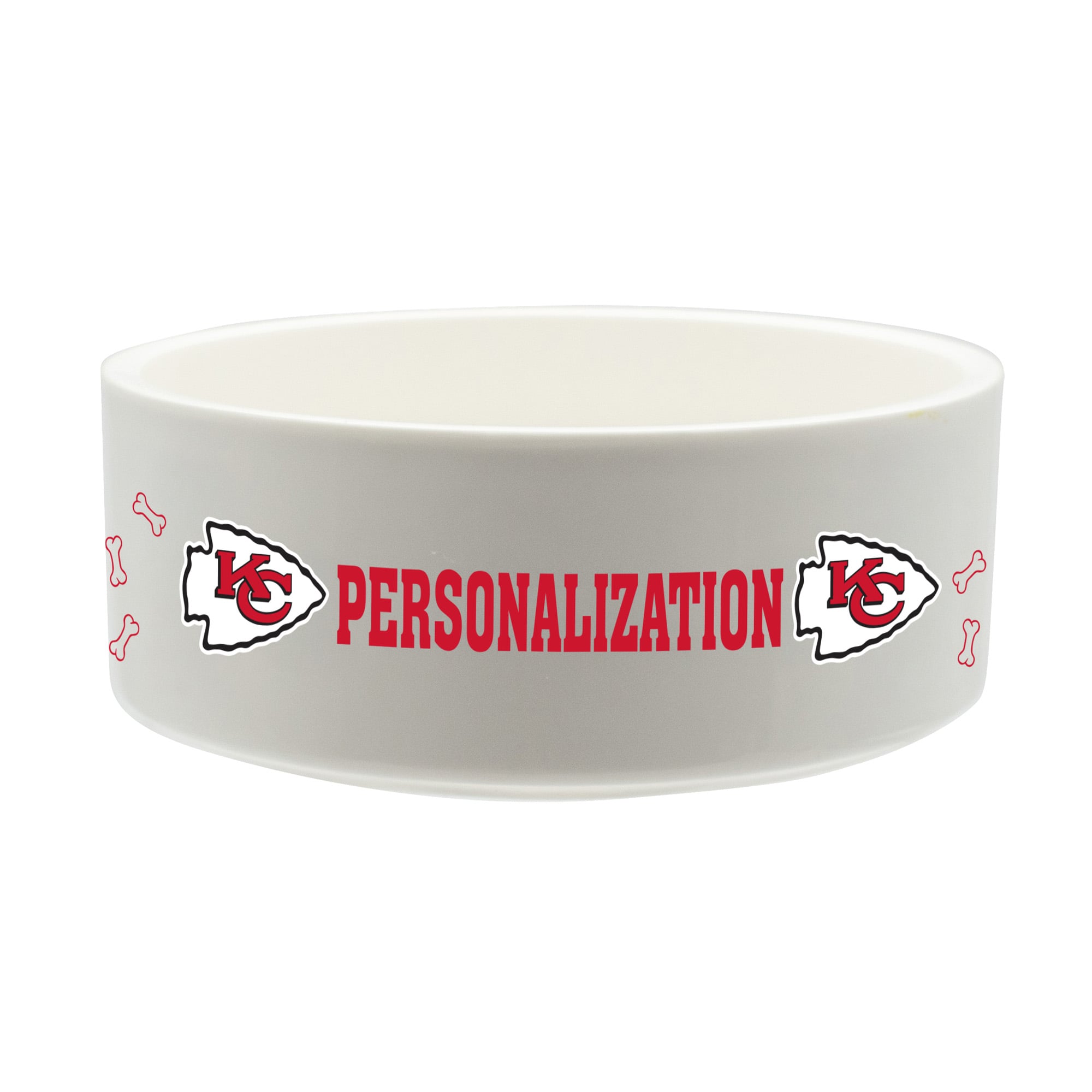 The Memory Company Kansas City Chiefs 35oz. Personalized Ceramic Pet Bowl
