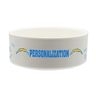 The Memory Company Los Angeles Chargers 35oz. Personalized Ceramic Pet Bowl