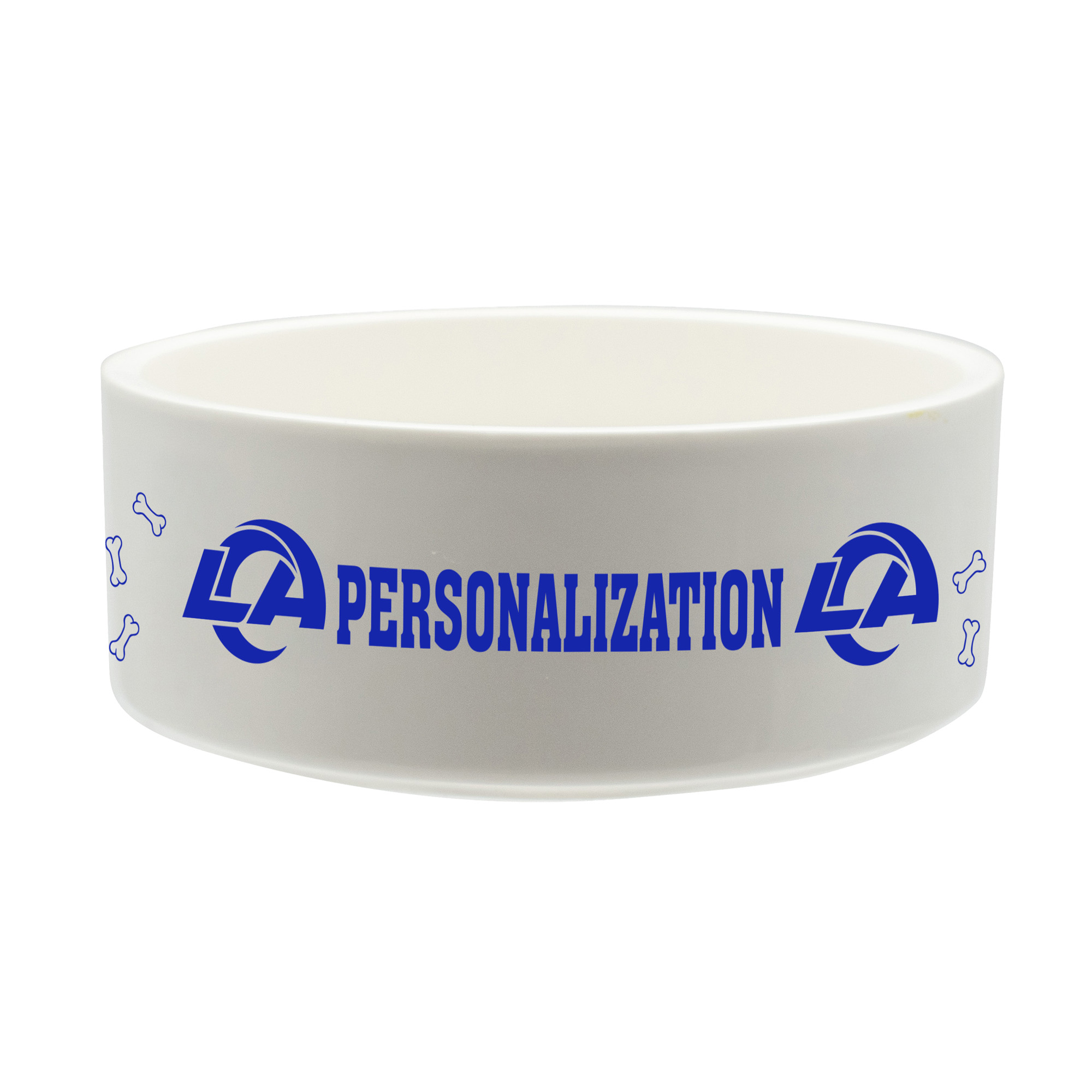 The Memory Company Los Angeles Rams 35oz. Personalized Ceramic Pet Bowl