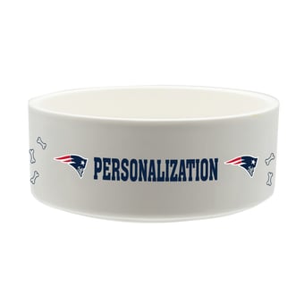 The Memory Company New England Patriots 35oz. Personalized Ceramic Pet Bowl