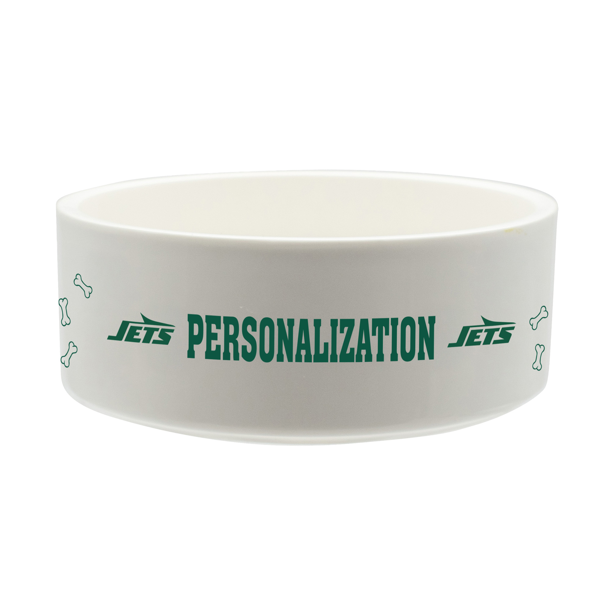 The Memory Company New York Jets 35oz. Personalized Ceramic Pet Bowl