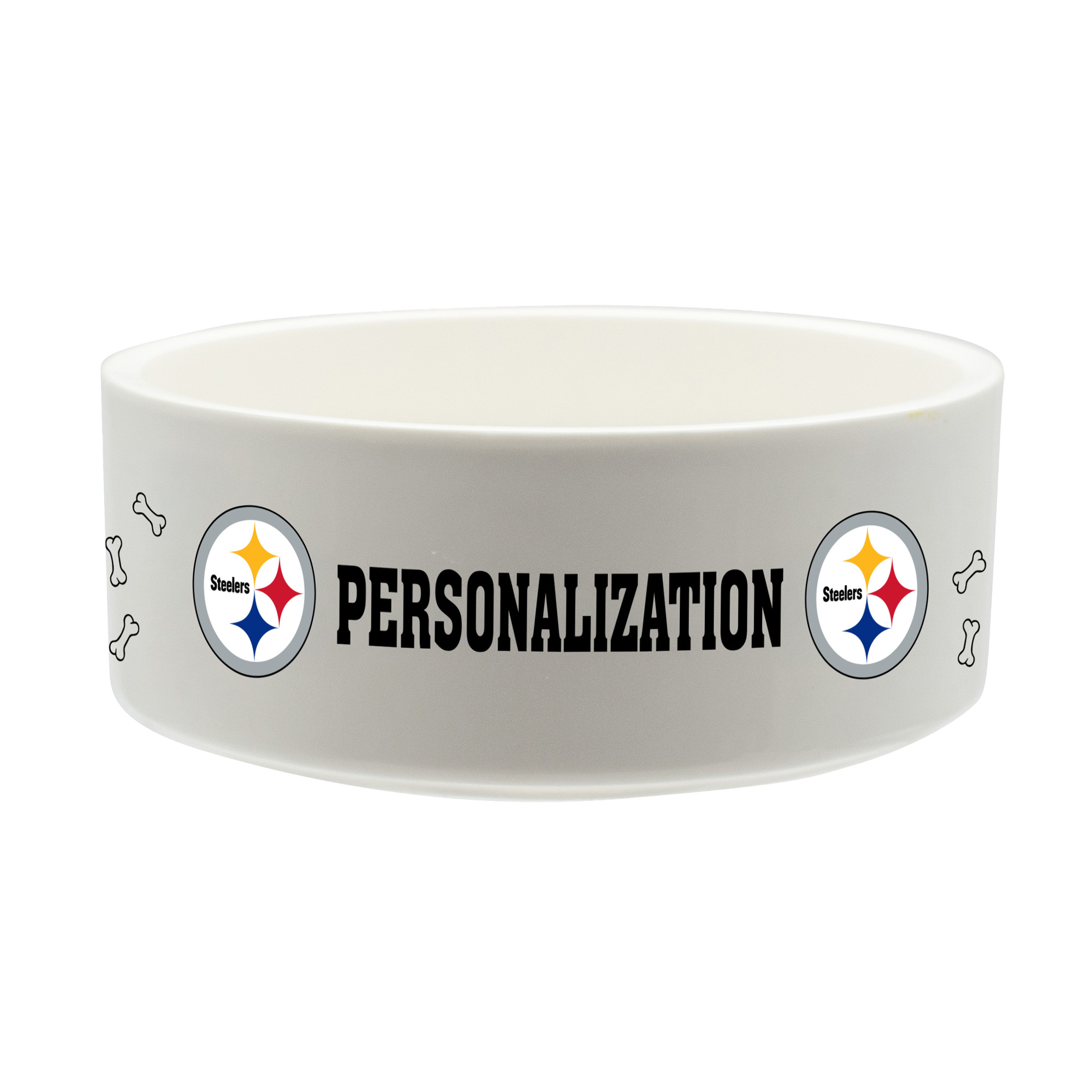 The Memory Company Pittsburgh Steelers 35oz. Personalized Ceramic Pet Bowl
