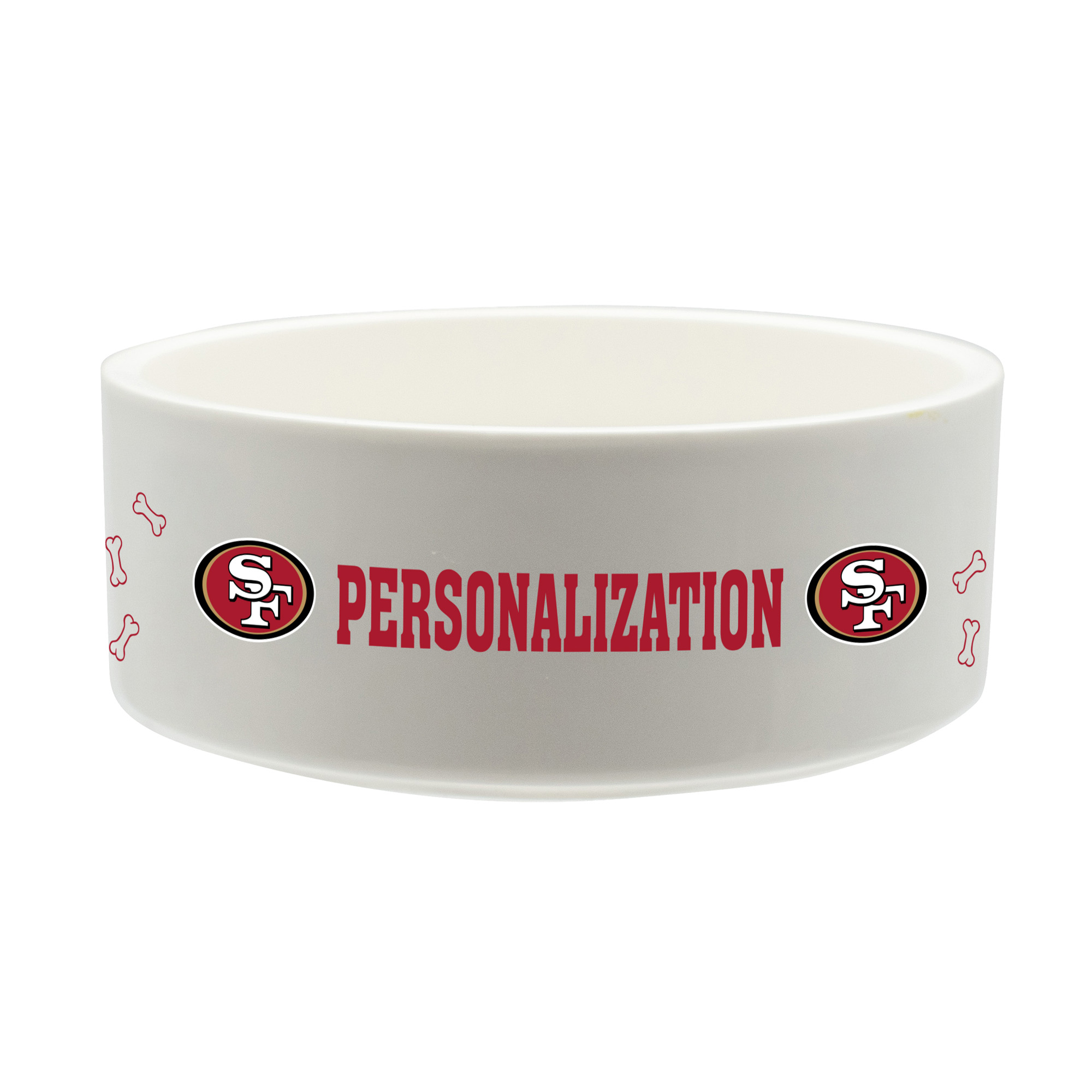 The Memory Company San Francisco 49ers 35oz. Personalized Ceramic Pet Bowl