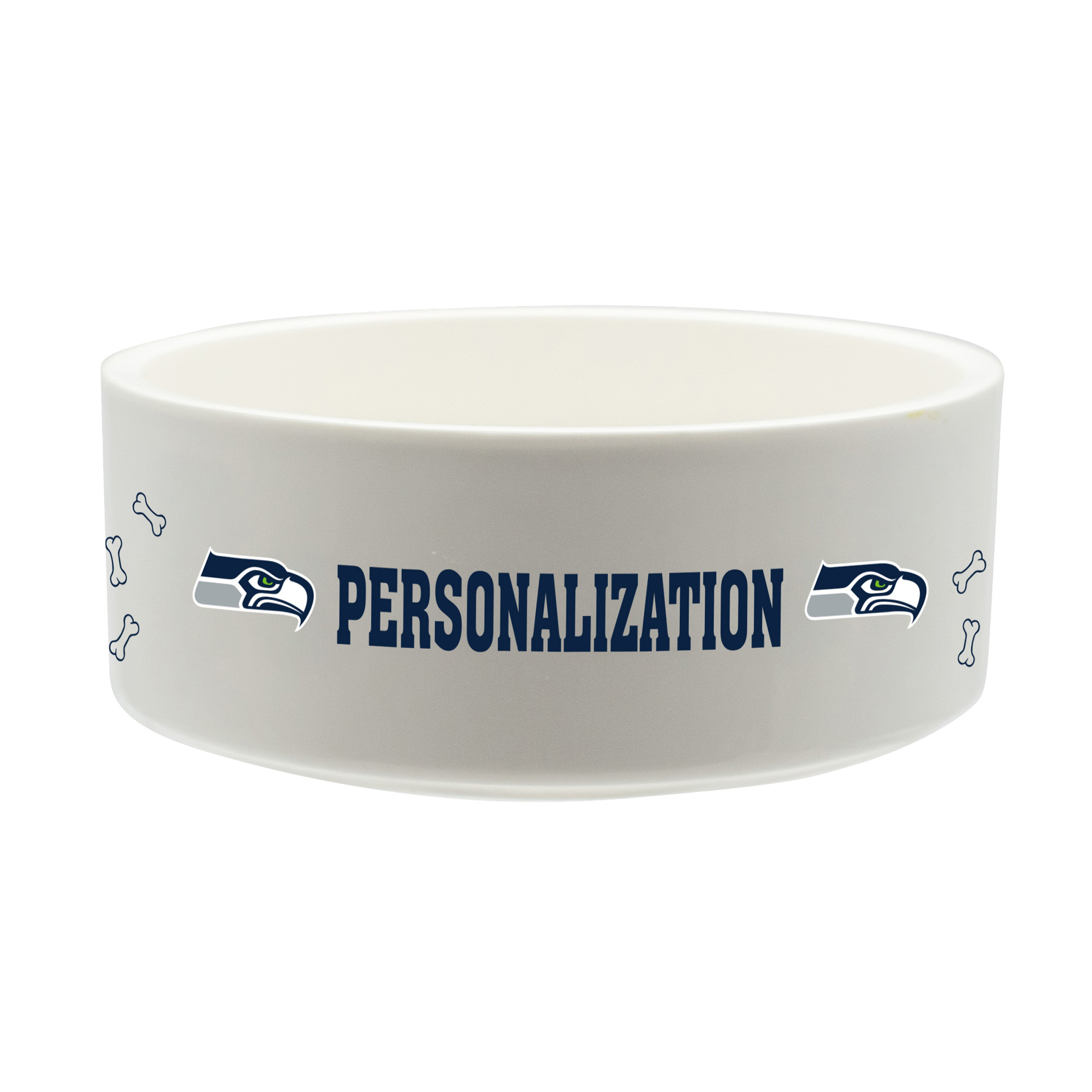The Memory Company Seattle Seahawks 35oz. Personalized Ceramic Pet Bowl