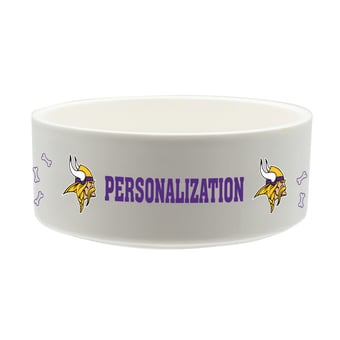 The Memory Company Minnesota Vikings 35oz. Personalized Ceramic Pet Bowl