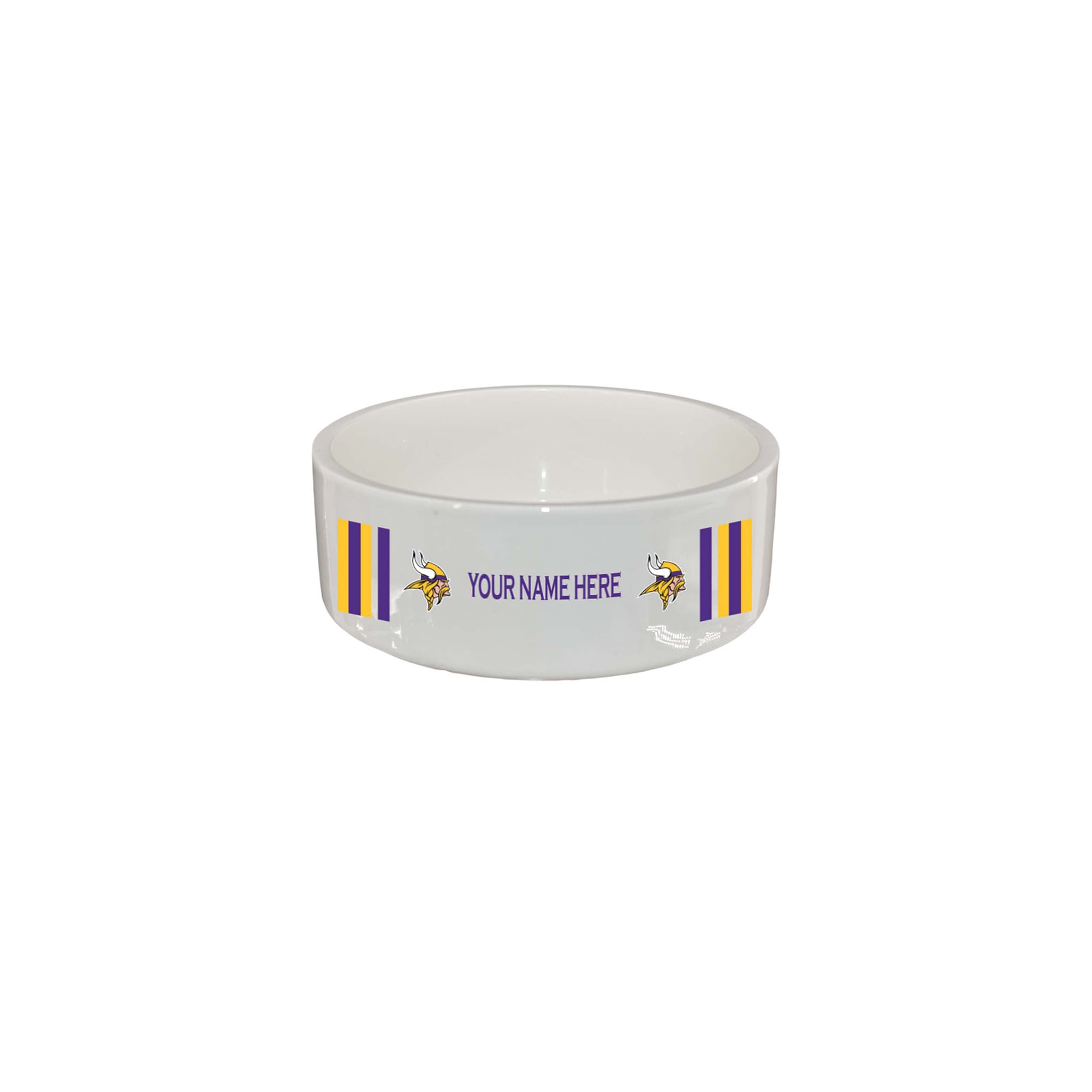The Memory Company Minnesota Vikings 35oz. Personalized Ceramic Pet Bowl