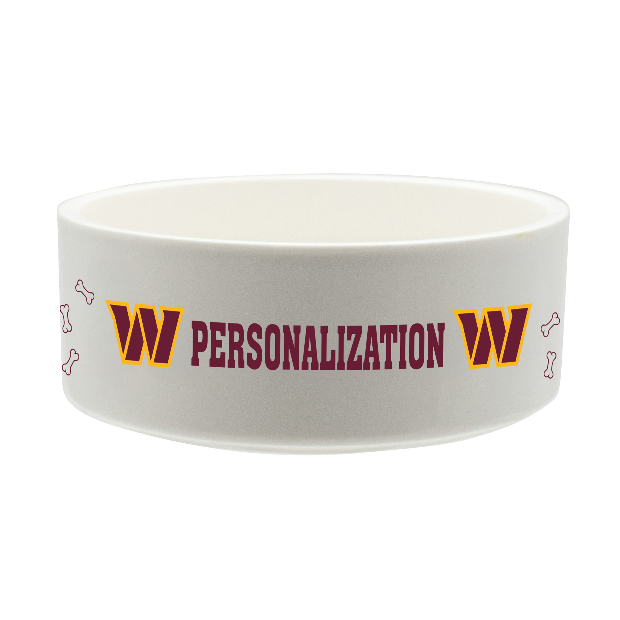 The Memory Company Washington Commanders 35oz. Personalized Ceramic Pet Bowl