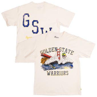 Unisex Duvin Designs Co. Cream Golden State Warriors League Of Leisure T-Shirt
