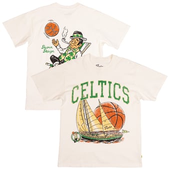 Unisex Duvin Designs Co. Cream Boston Celtics League Of Leisure T-Shirt