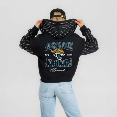 Women's Gameday Couture Black Jacksonville Jaguars Eyes on the Prize Mid-Crop Full-Zip Hoodie