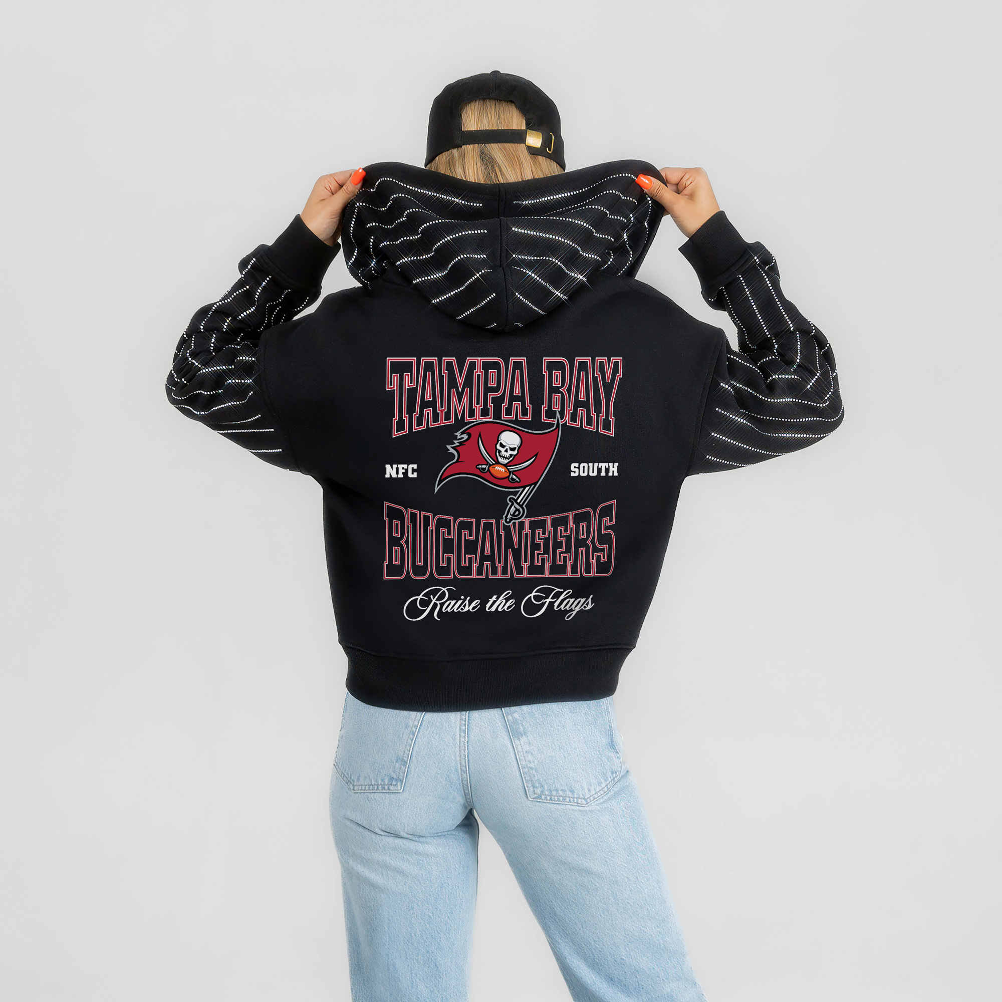 Gameday Couture Women's Black Tampa Bay Buccaneers Eyes on the Prize Mid-Crop Full-Zip Hoodie - Black