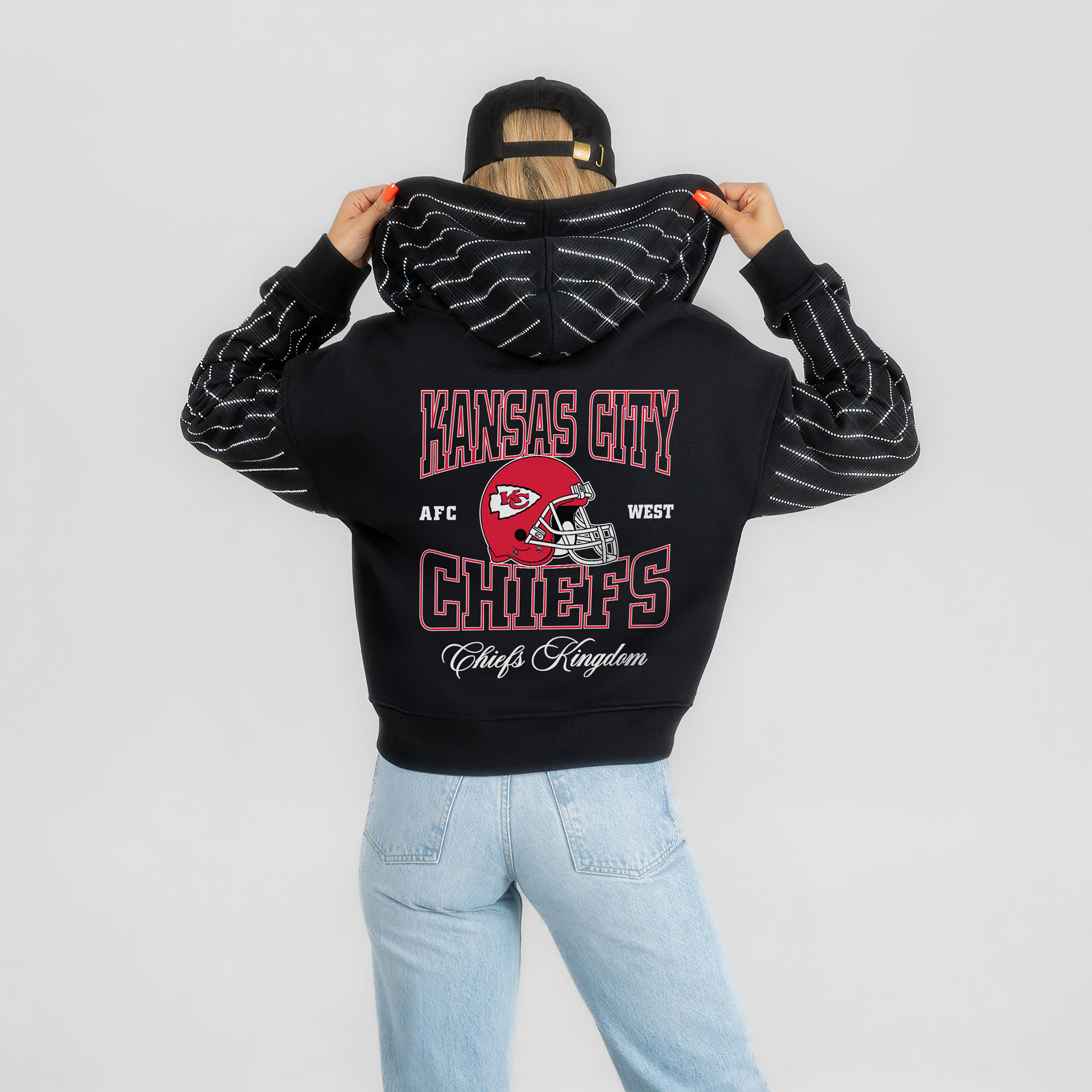 Gameday Couture Women's Black Kansas City Chiefs Eyes on the Prize Mid-Crop Full-Zip Hoodie - Black