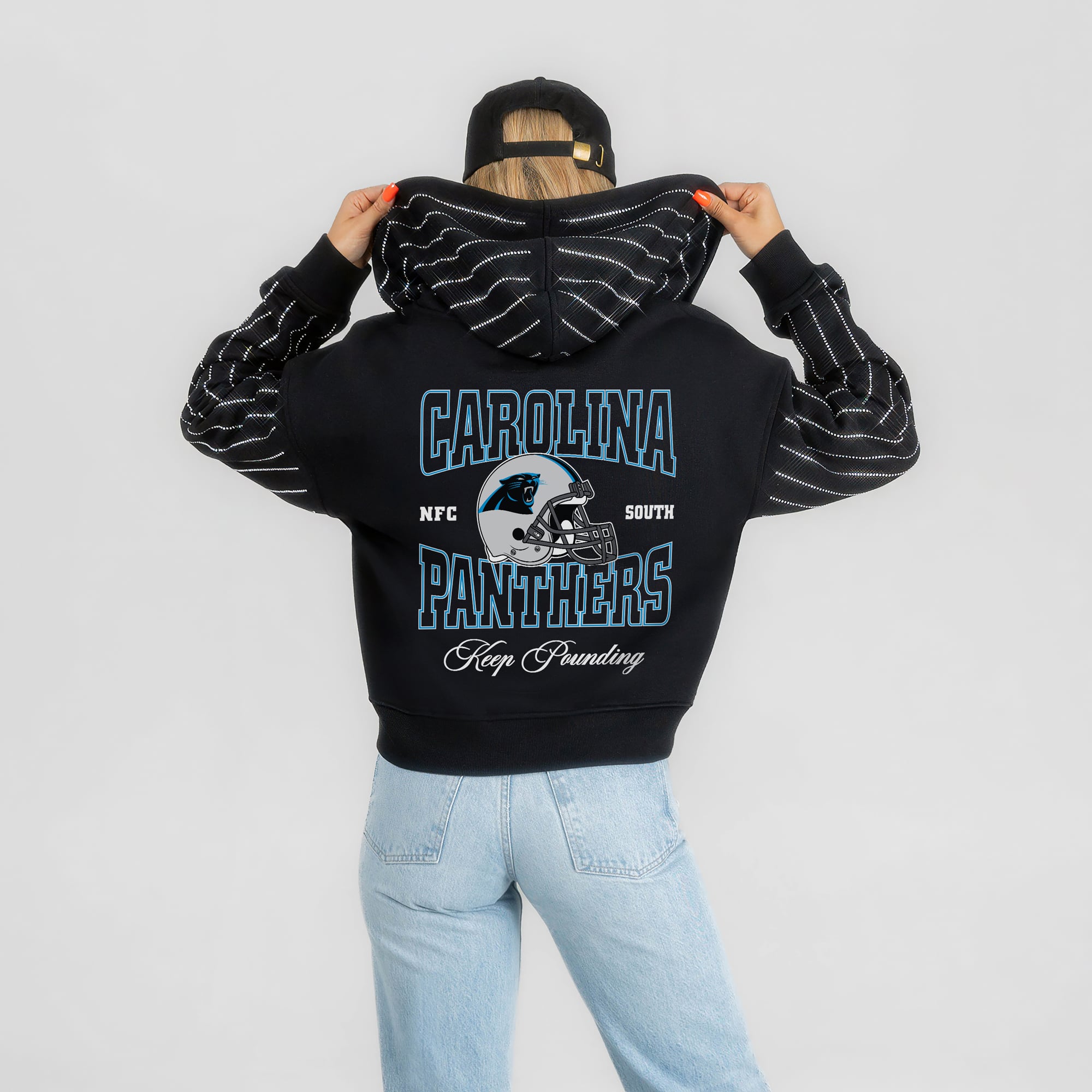 Women’s Gameday Couture Black Carolina Panthers Eyes on the Prize Mid-Crop Full-Zip Hoodie Women’s Gameday Couture Black Carolina Panthers Eyes on the Prize Mid-Crop Full-Zip Hoodie