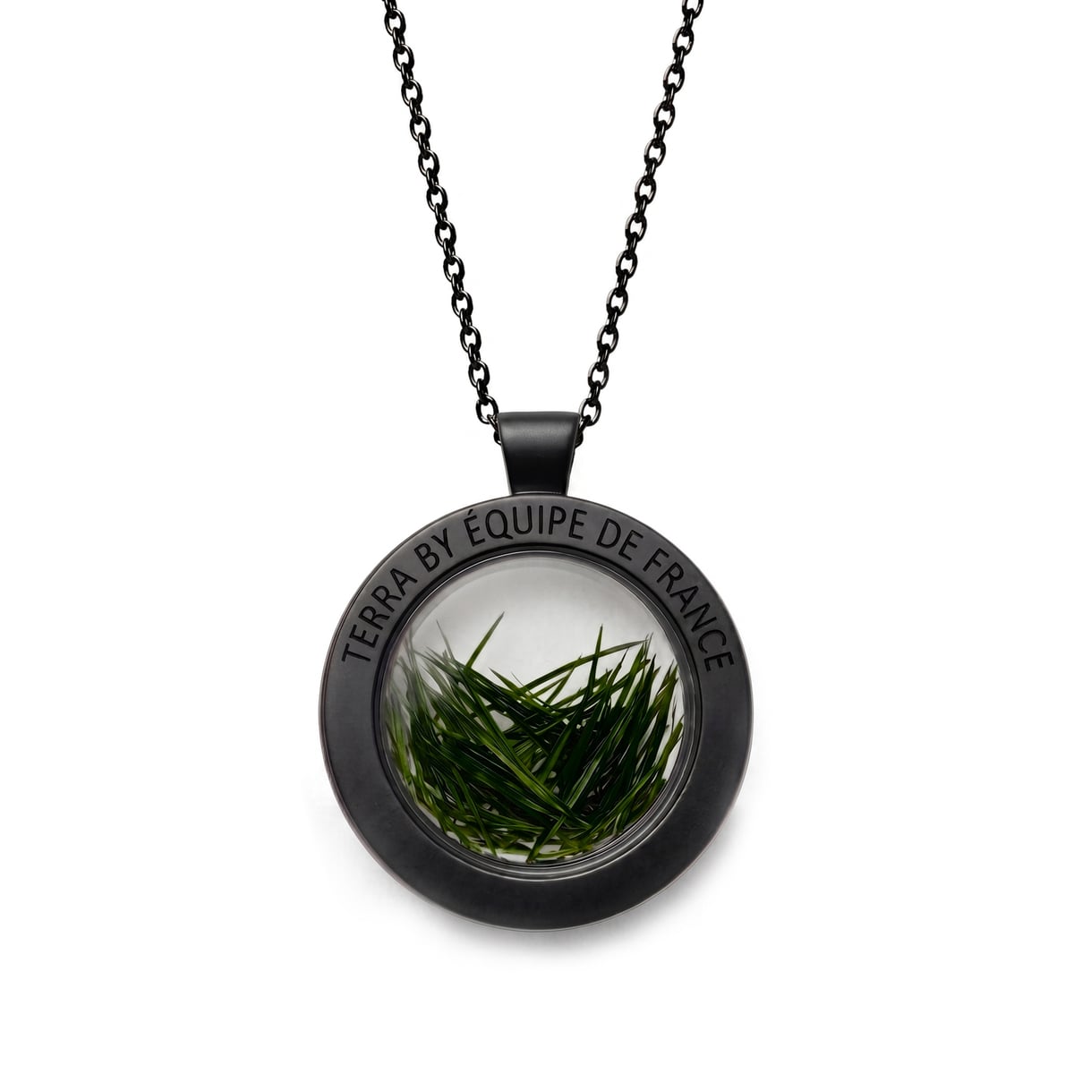 Collier Terra de l'équipe de France, acier noir mat - Grand modèle