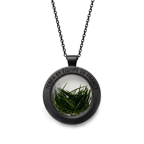 Collier Terra de l'équipe de France, acier noir mat - Grand modèle