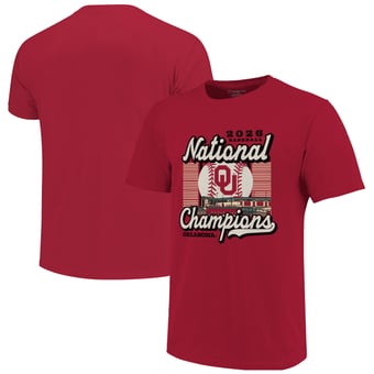 Toddler Image One Crimson Oklahoma Sooners 2026 NCAA Baseball Men's College World Series Champions Stadium T-Shirt