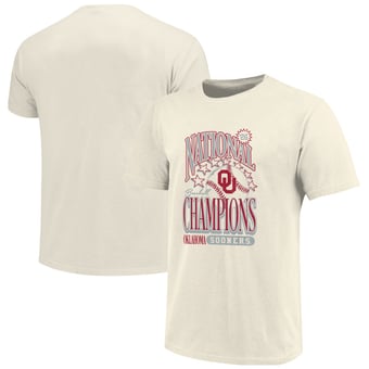 Youth Image One  Cream Oklahoma Sooners 2026 NCAA Baseball Men's College World Series Champions Stars T-Shirt
