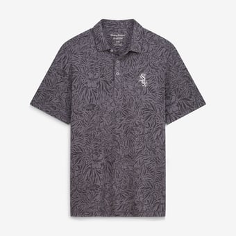 Men's Tommy Bahama  Gray Chicago White Sox Wild Hibiscus Tri-Blend IslandZone Polo