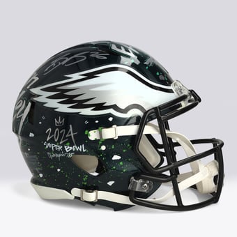 Saquon Barkley Philadelphia Eagles Autographed Speed Authentic Helmet - Art by King Saladeen - Limited Edition #1/1 - BB14001606