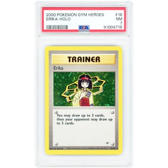 Erika 2000 Pokemon Gym Heroes Holo Rare #16 PSA Authenticated 7 Card