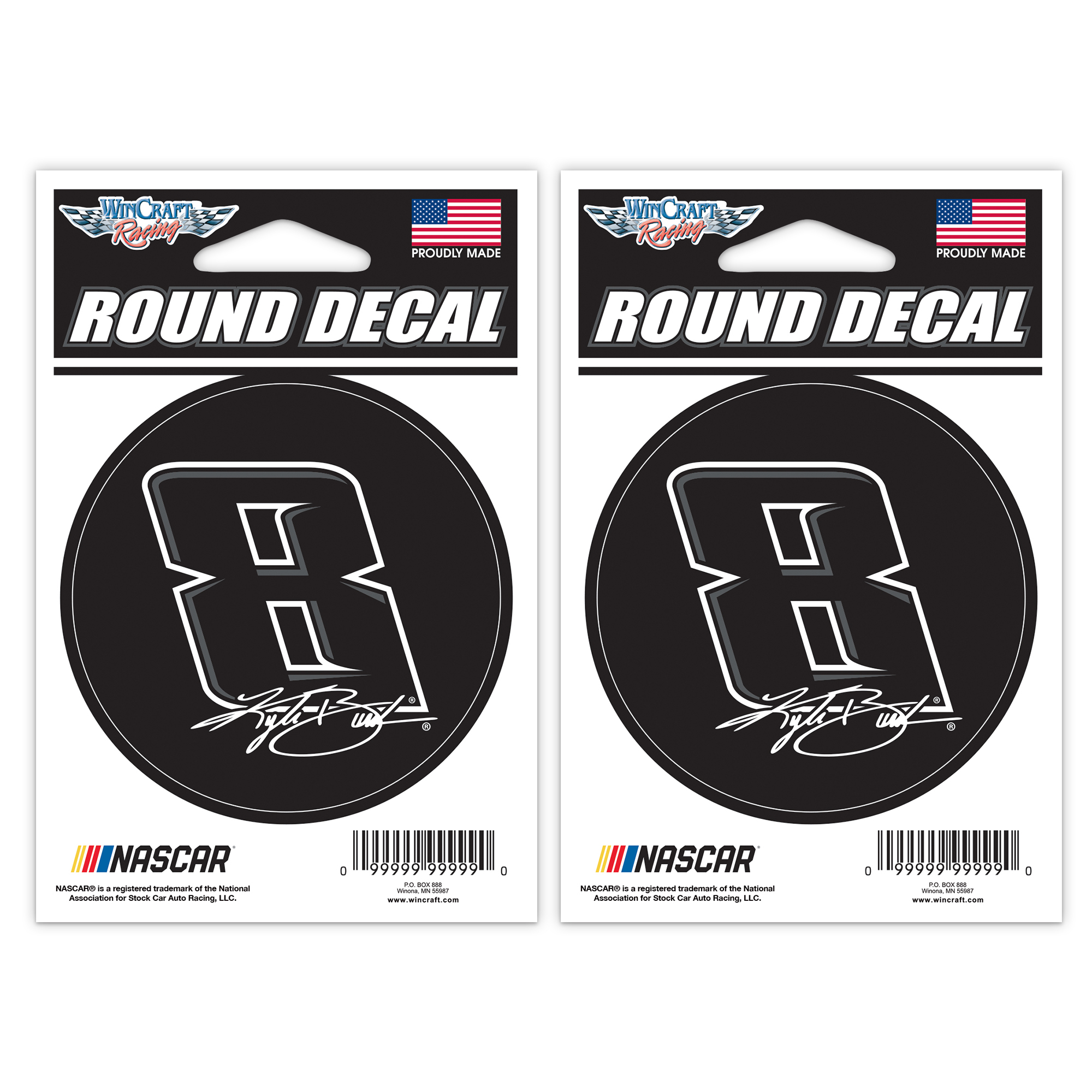WinCraft Kyle Busch 3" Round Decal Two-Pack