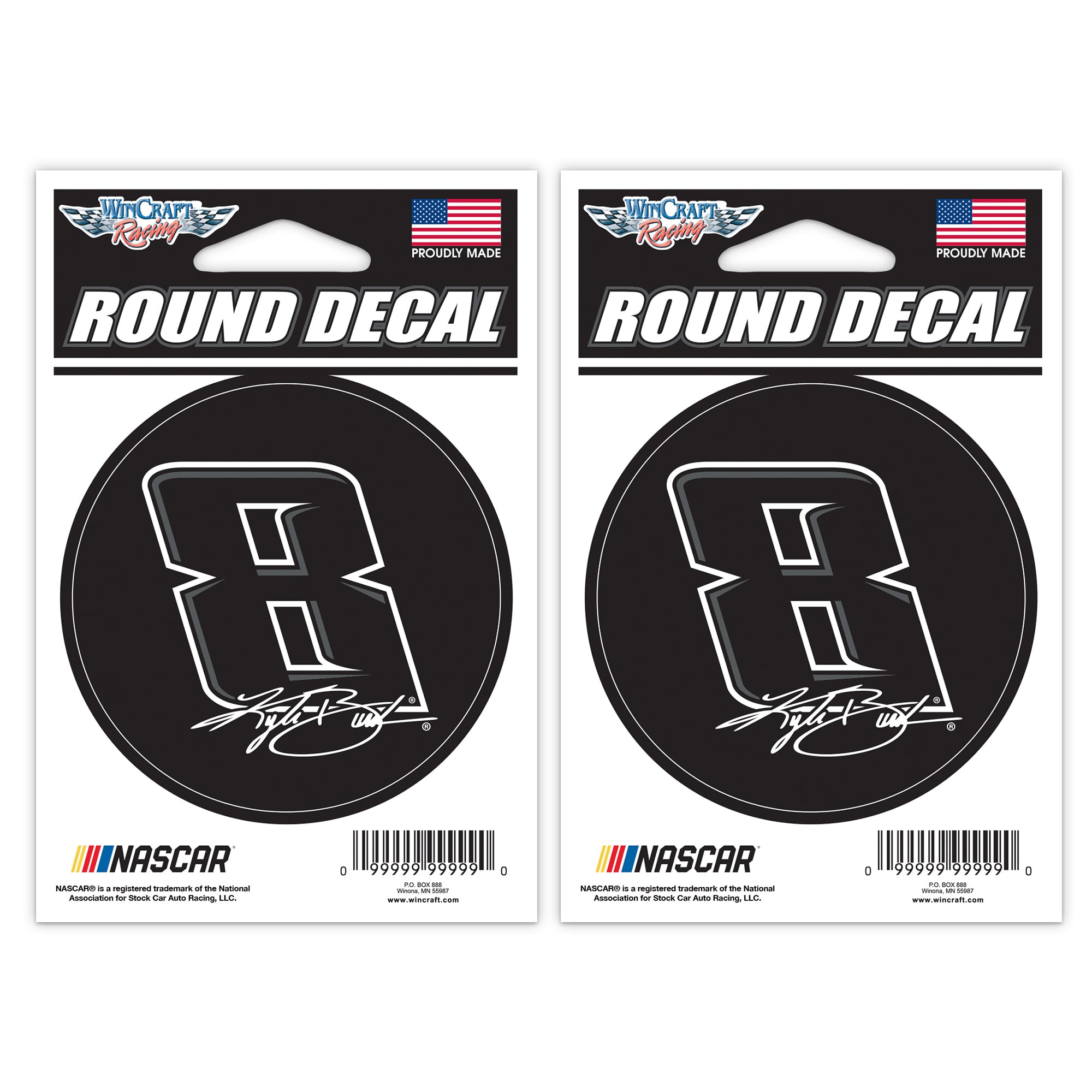 WinCraft Kyle Busch 3″ Round Decal Two-Pack