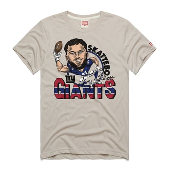 Unisex Homage Cam Skattebo Stone New York Giants Caricature Player Graphic Tri-Blend T-Shirt