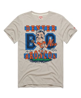 Unisex Homage Bo Nix Stone Denver Broncos Caricature Player Graphic Tri-Blend T-Shirt