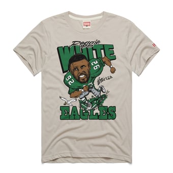 Unisex Homage Reggie White Stone Philadelphia Eagles Caricature Player Graphic Tri-Blend T-Shirt
