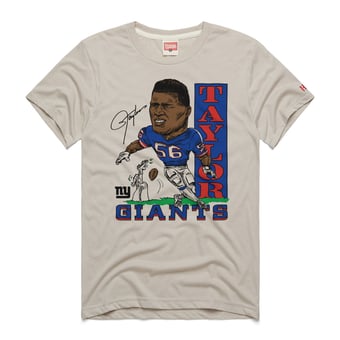 Unisex Homage Lawrence Taylor Stone New York Giants Caricature Player Graphic Tri-Blend T-Shirt