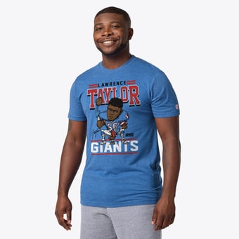 Unisex Homage Lawrence Taylor Royal New York Giants Caricature Player Graphic Tri-Blend T-Shirt