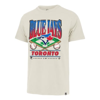 Men's '47 Tan Toronto Blue Jays Straight Shot Two Franklin T-Shirt