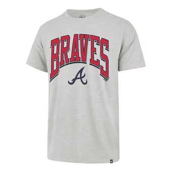 Men's '47 Gray Atlanta Braves Walk Tall Franklin T-Shirt