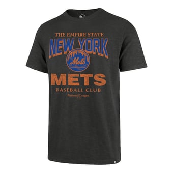 Men's '47 Charcoal New York Mets Head On Scrum T-Shirt