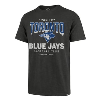 Men's '47 Charcoal Toronto Blue Jays Head On Scrum T-Shirt
