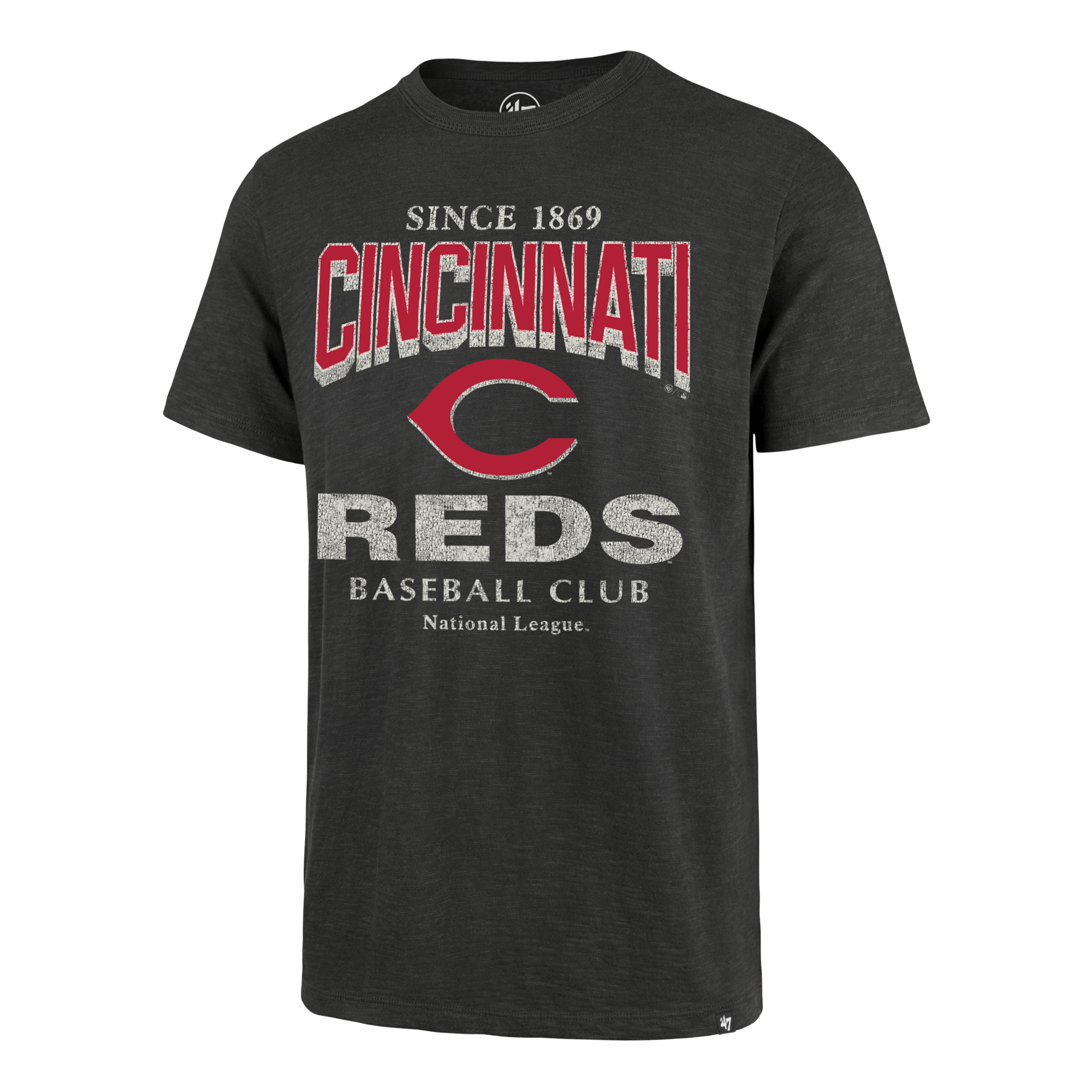 Men’s ’47 Charcoal Cincinnati Reds Head On Scrum T-Shirt