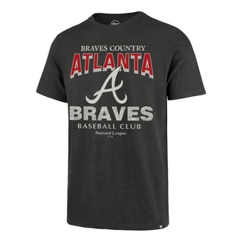 Men's '47 Charcoal Atlanta Braves Head On Scrum T-Shirt