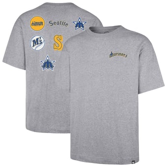 Men's '47 Heather Gray Seattle Mariners  History Lock Foundation T-Shirt