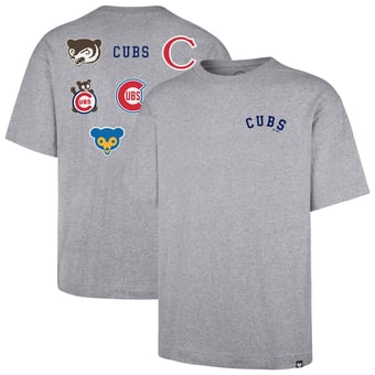 Men's '47 Heather Gray Chicago Cubs  History Lock Foundation T-Shirt