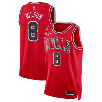 Unisex Nike Caleb Wilson Red Chicago Bulls 2026 NBA Draft Swingman Jersey - Icon Edition