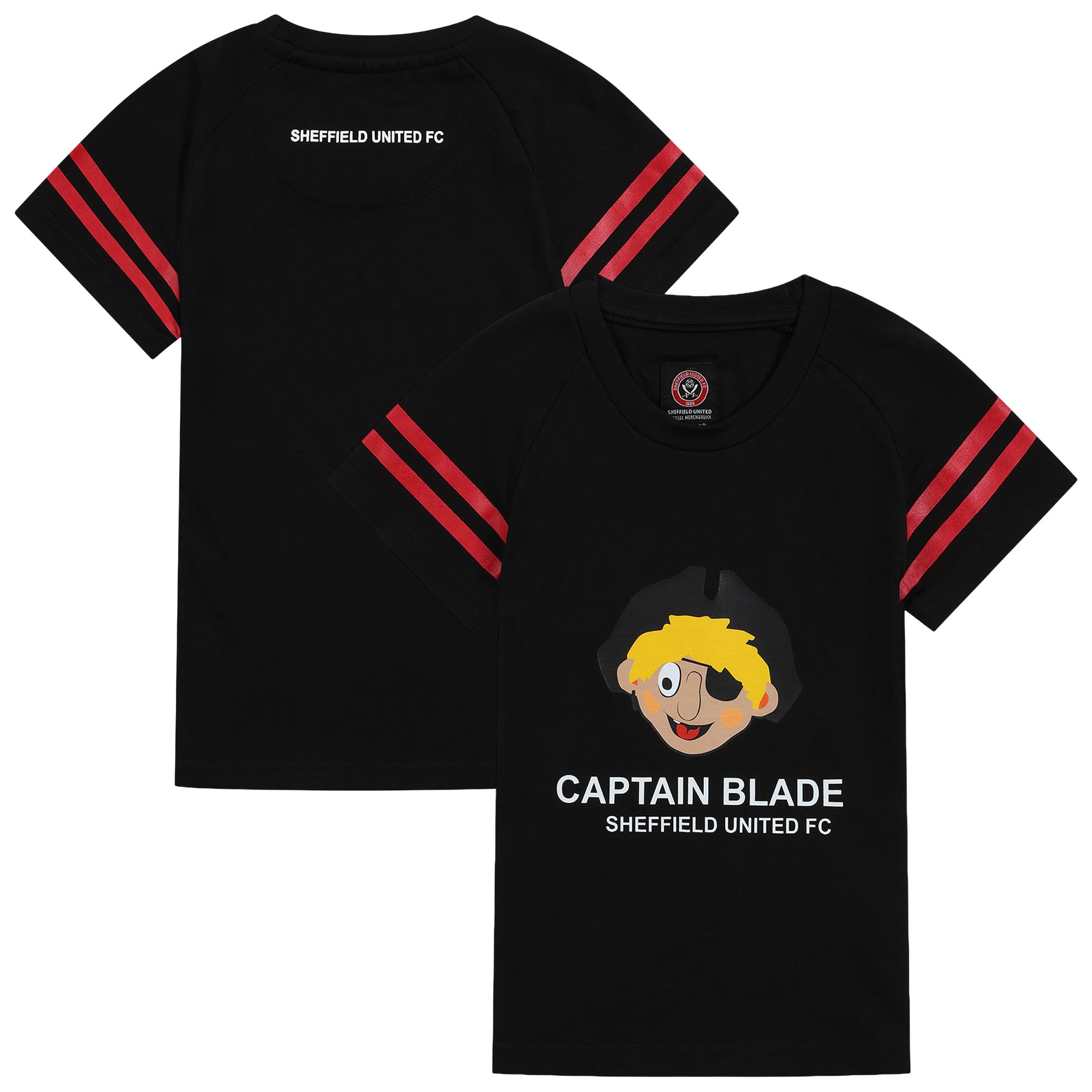 Sheffield United Captain Blade T-Shirt - Black/Red - Kids