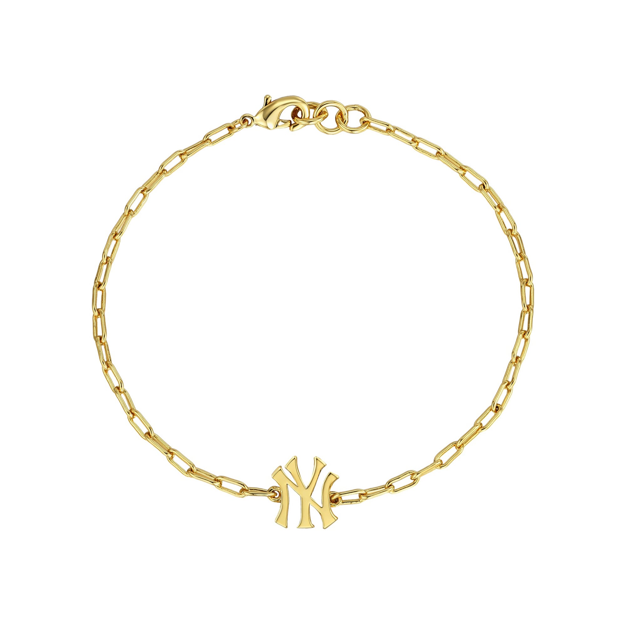 Women's by Jill Martin Gold New York Yankees Classic Paperclip Bracelet